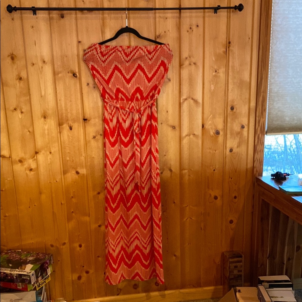 Wet Seal Chevron strapless Maxi Dress